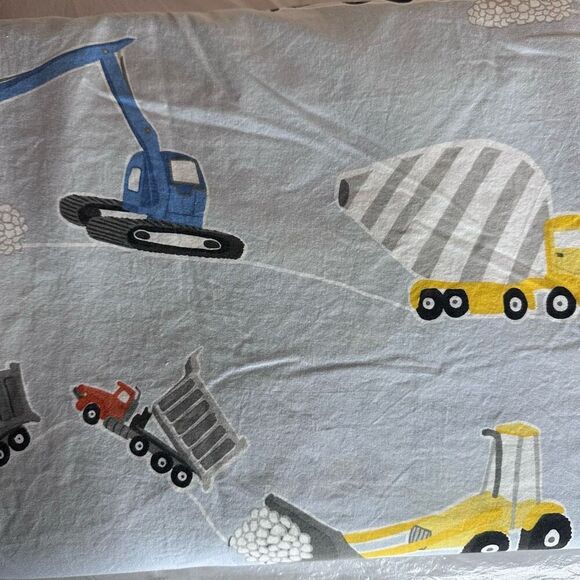 Pottery Barn Busy Builder Construction Duvet Cover Size Twin - Picture 5 of 6